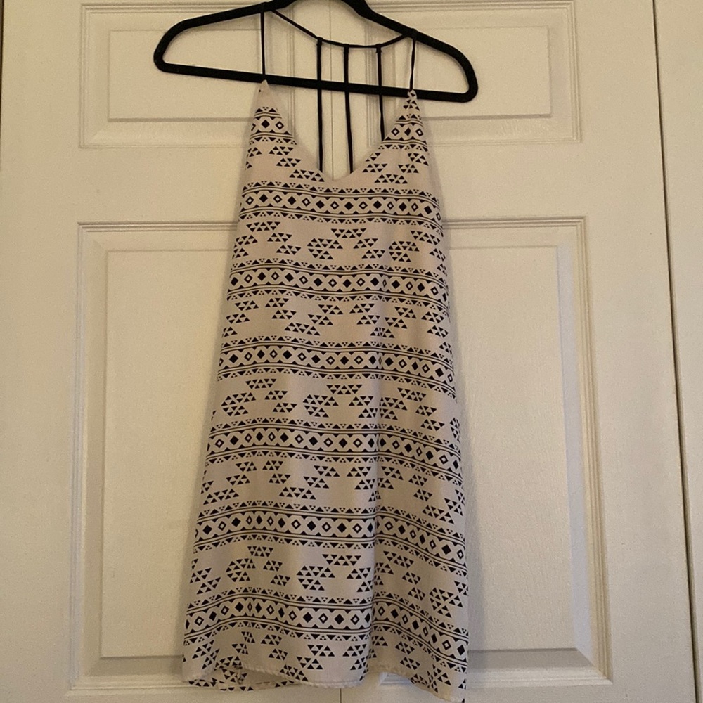 White and Black Pattern Dress